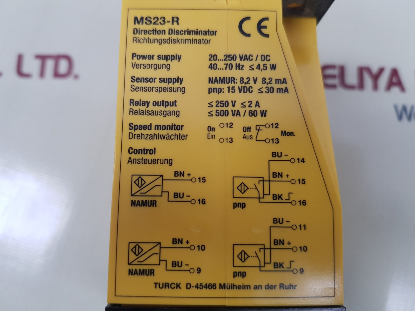 Turck ms23-r multi safe direction discriminator 30ma