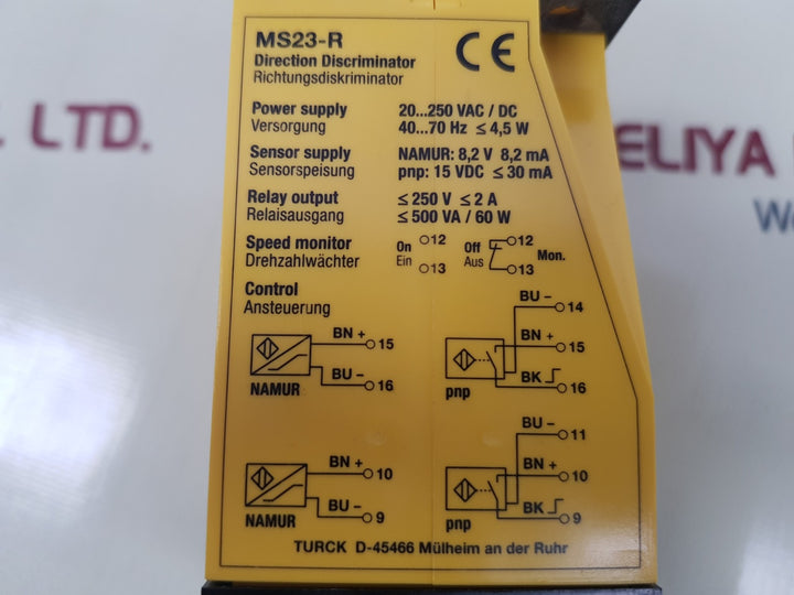 Turck ms23-r multi safe direction discriminator 30ma