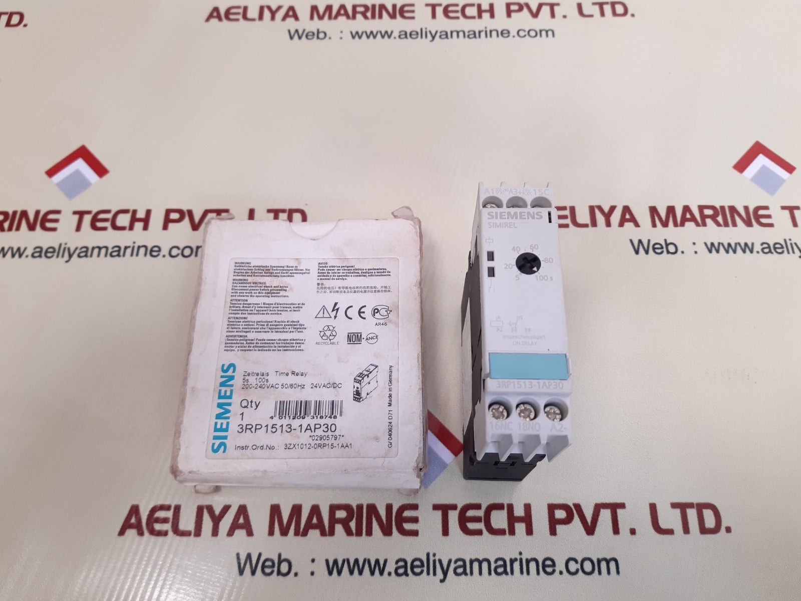 Siemens simirel 3rp1513-1ap30 time relay 