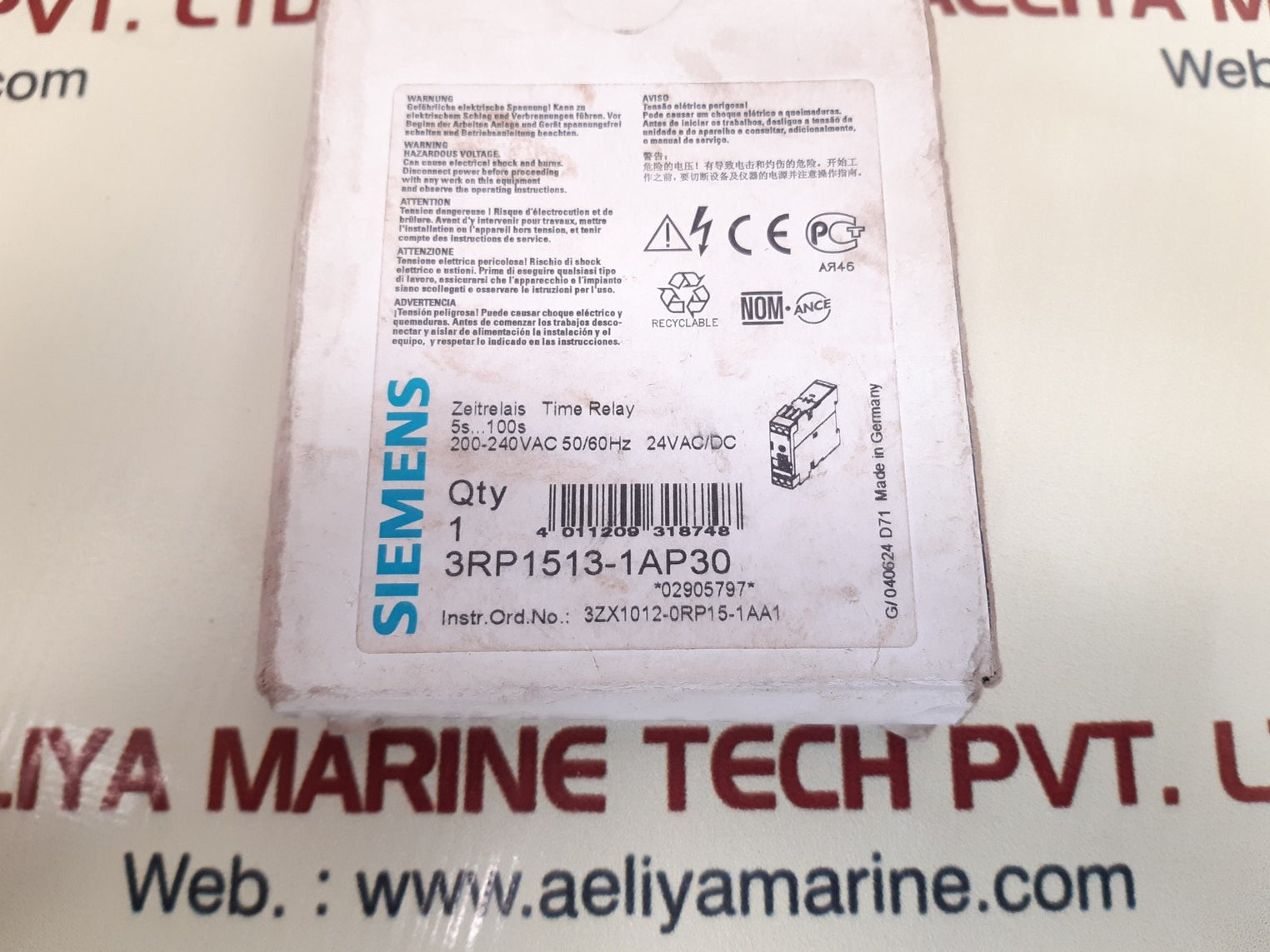 Siemens simirel 3rp1513-1ap30 time relay 