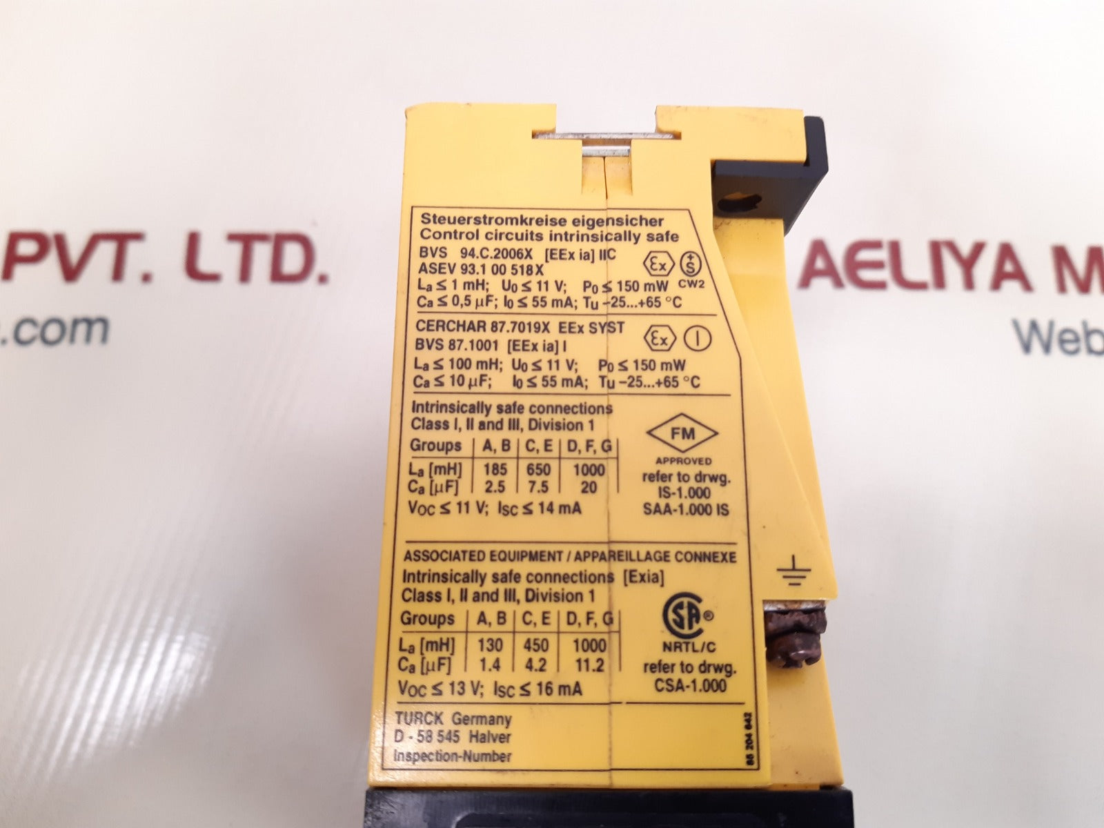 Turck ms1-22ex0-r multi safe switching-amplifier 20..28vdc 