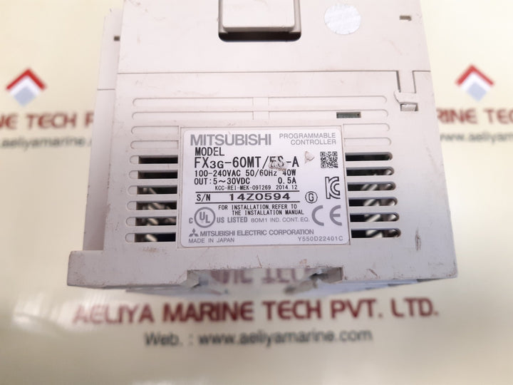 Mitsubishi fx3g-60mt/es-a programmable controller