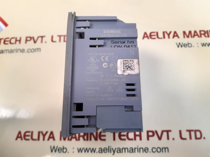 Siemens 7km3133-0ba00-3aa0 sentron pac3100 power monitor device 100-240v