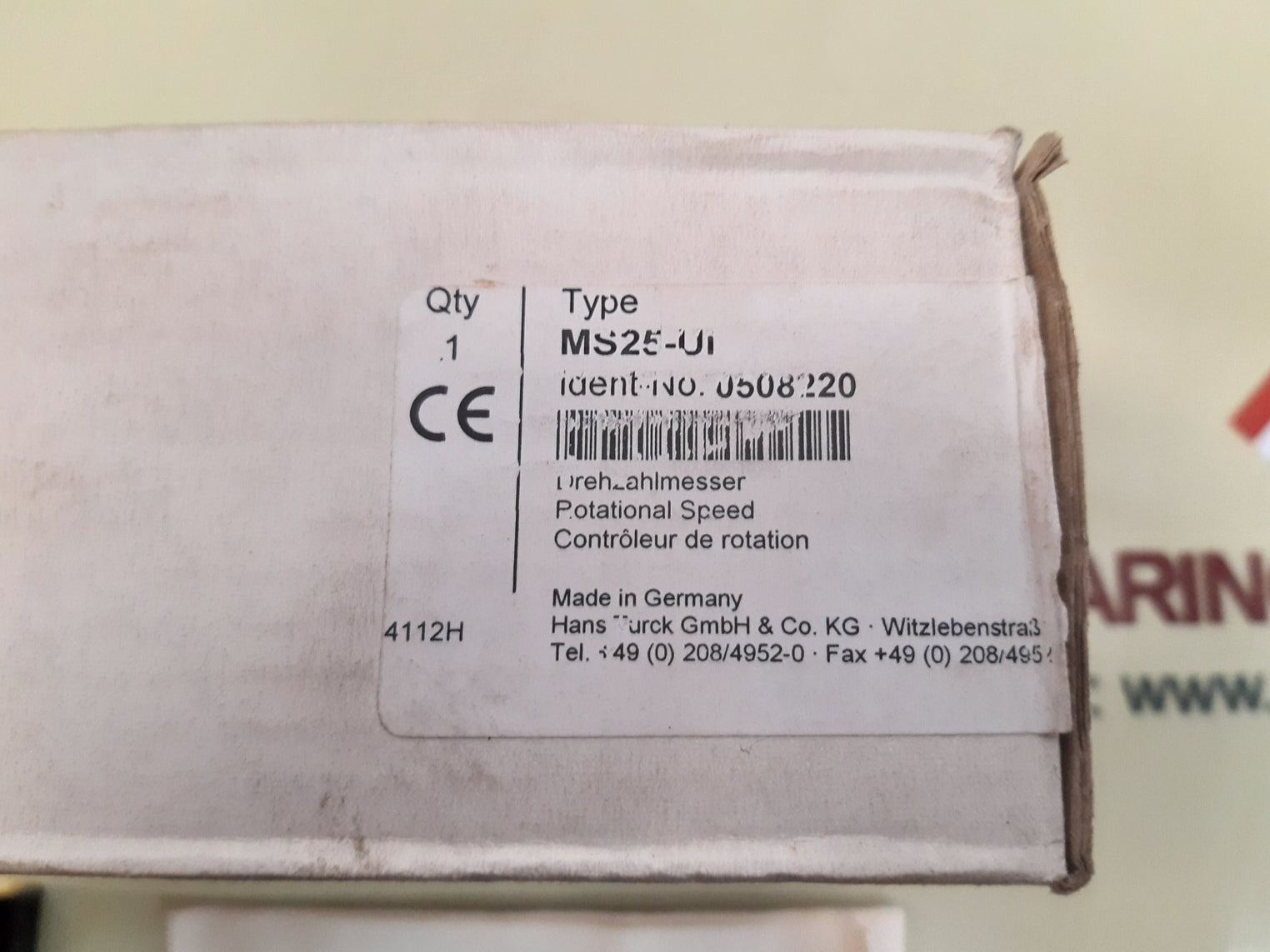 Turck ms25-ui rotational speed meter