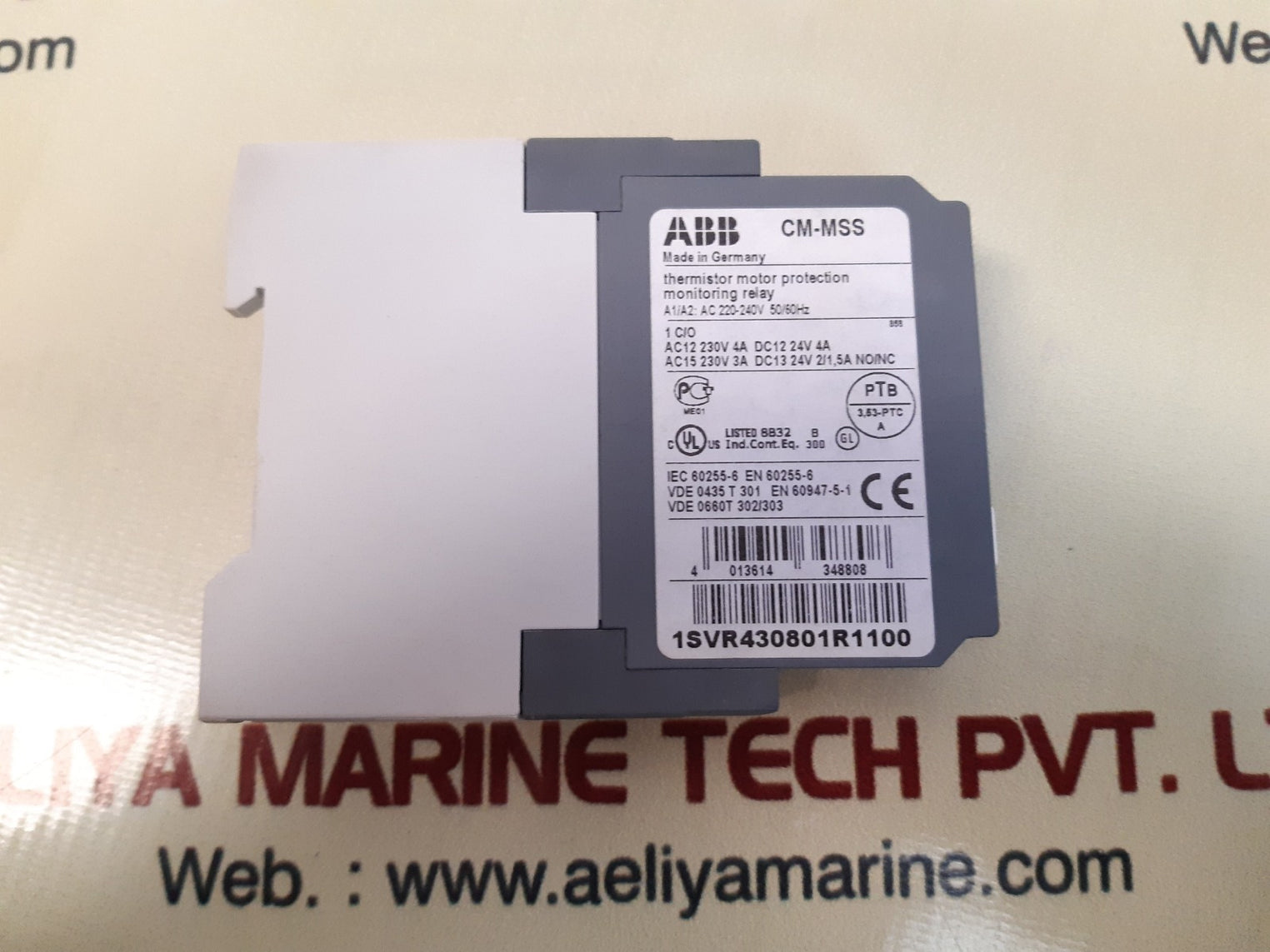 Abb cm-mss 1svr430801r1100 thermistor motor protection monitoring relay