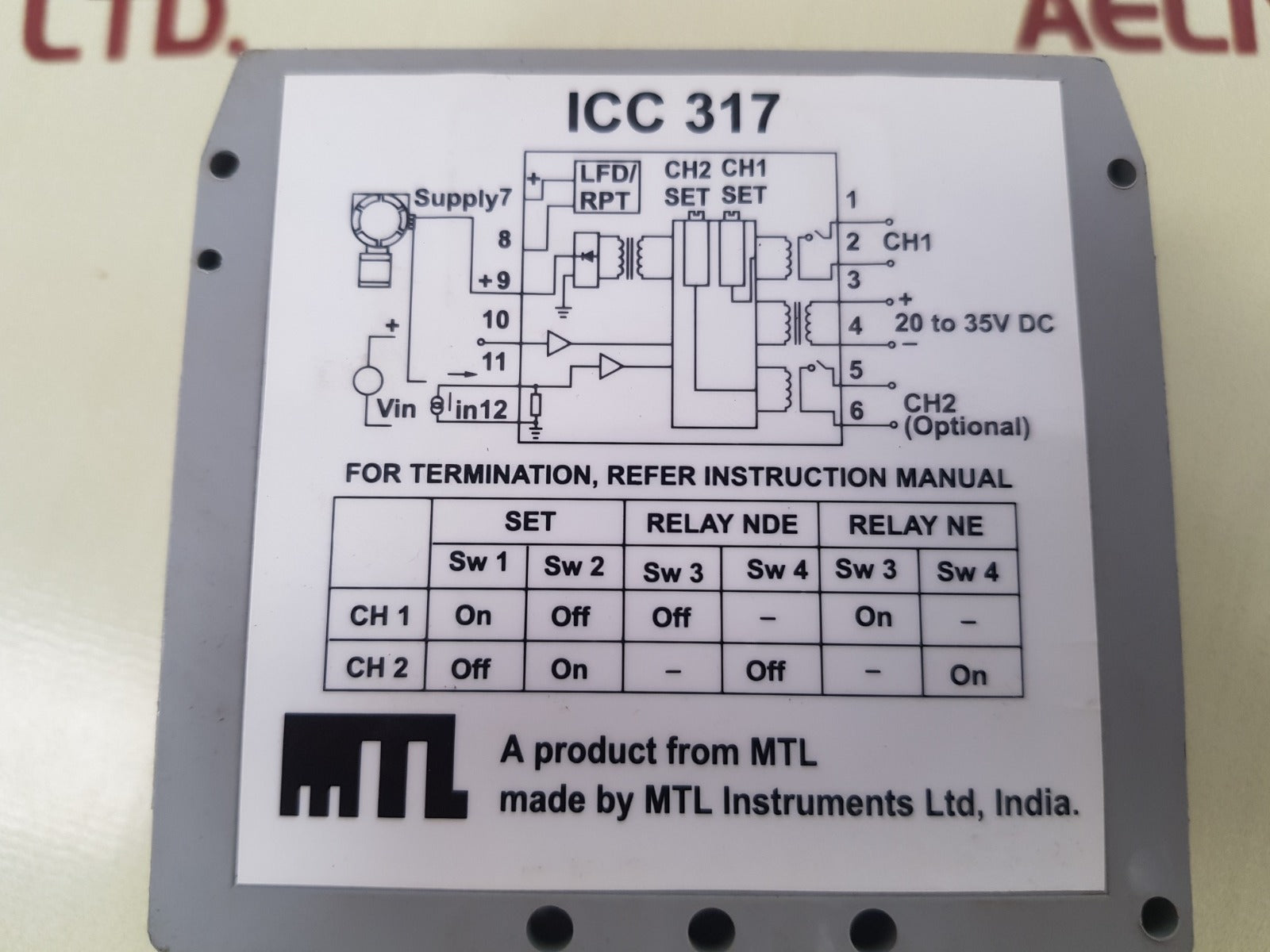 Mtl icc 317-t2-lfd trip amplifier Used 