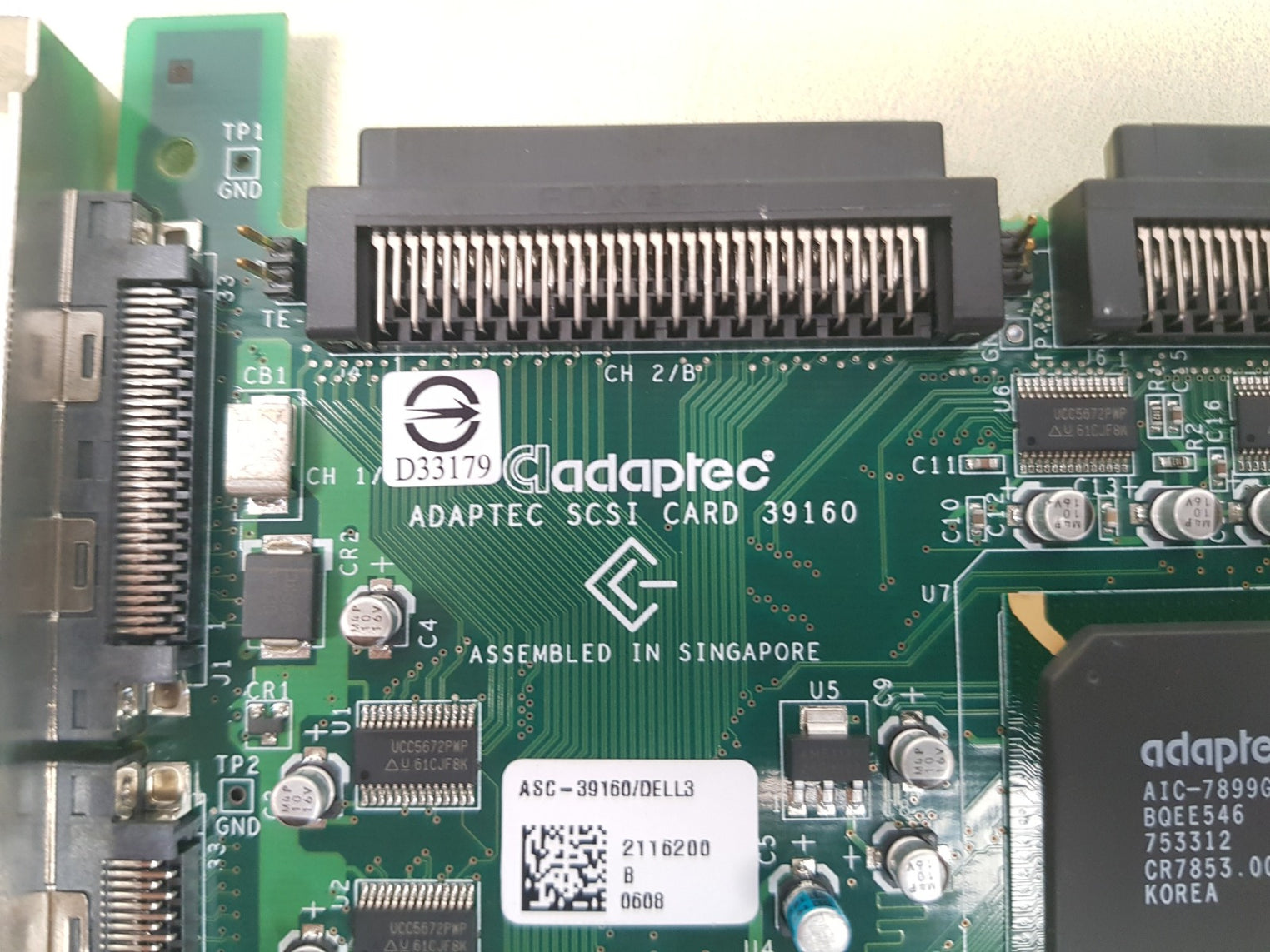 Adaptec scsi card 39160 controller card