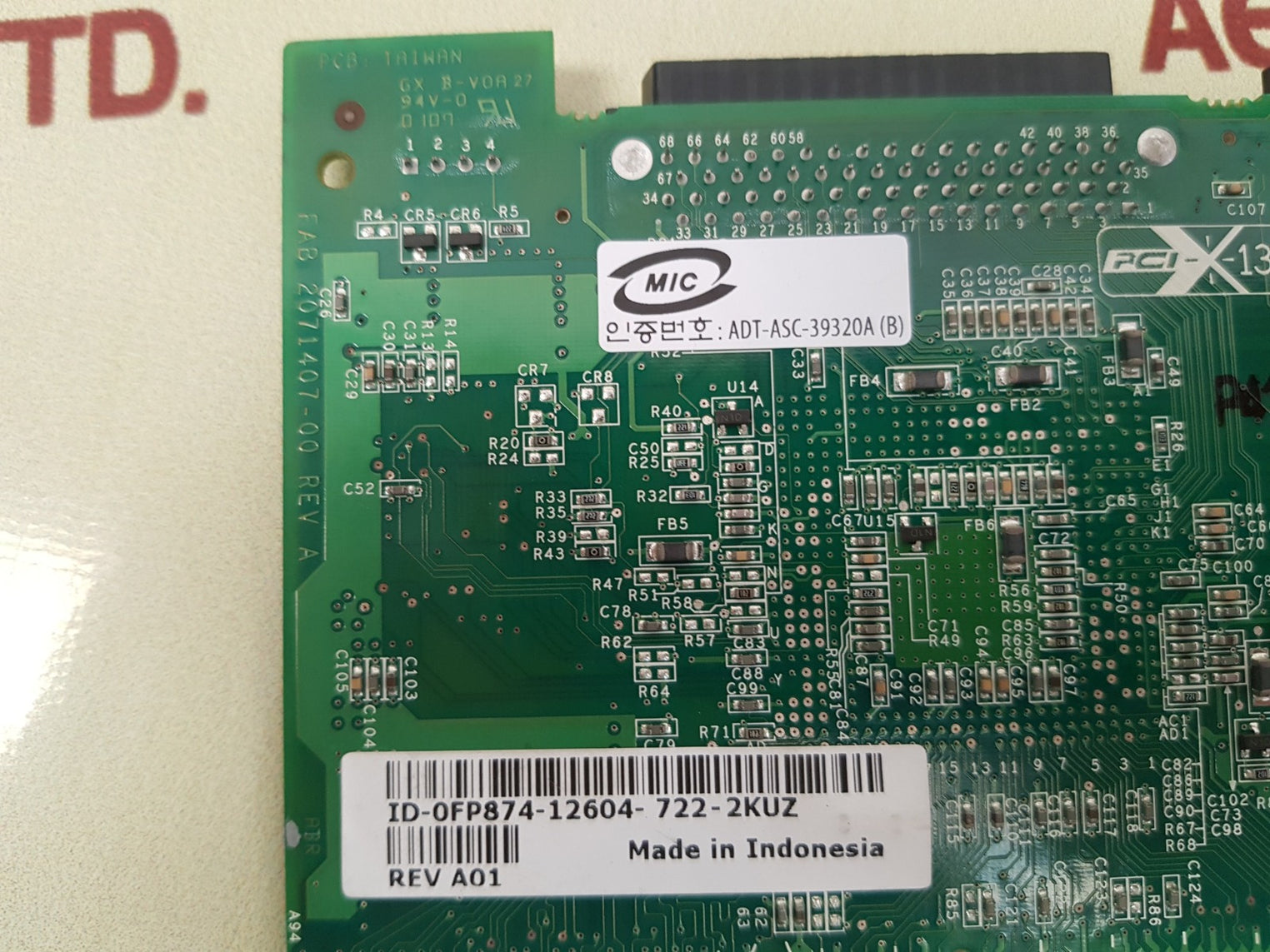 Adaptec scsi card 39320a interfcae card asc-39320a/dell