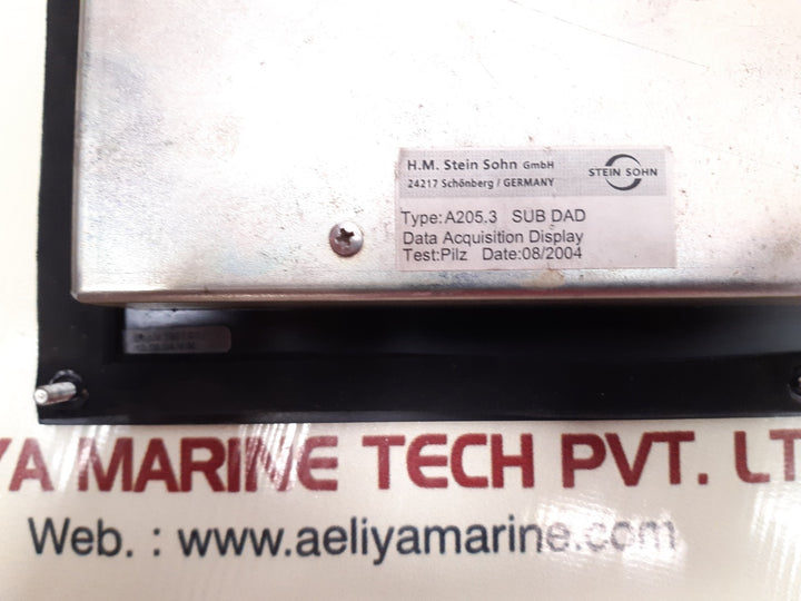 Stein sohn vista automation a205.3 sub dad data acquisition display