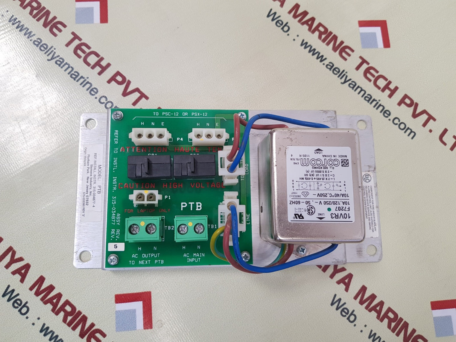 Siemens ptb power termination board 575-033390