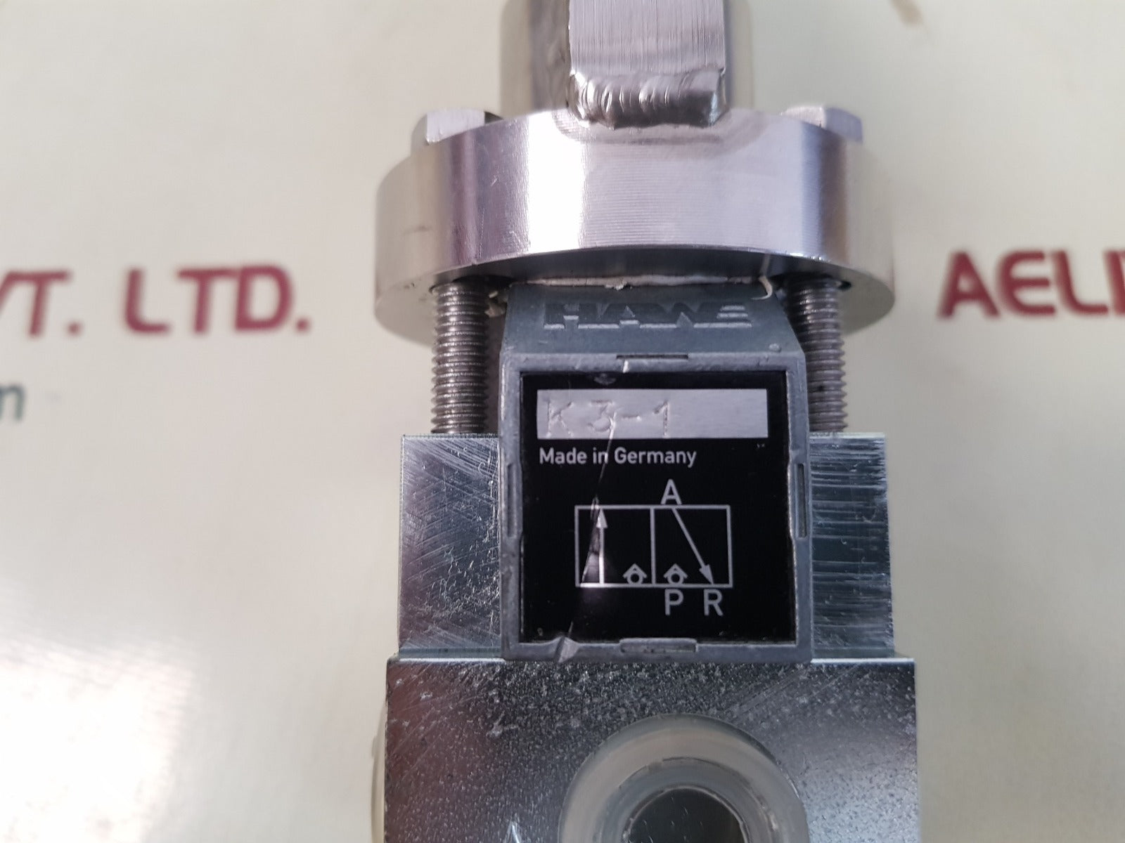 Hawe k3-1 actuated directional seated valve