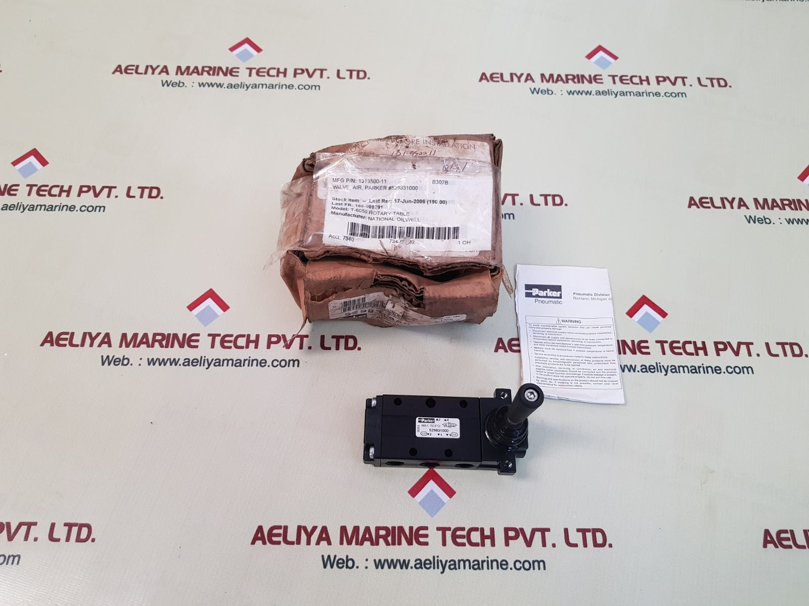Parker 529831000 manual air control valve