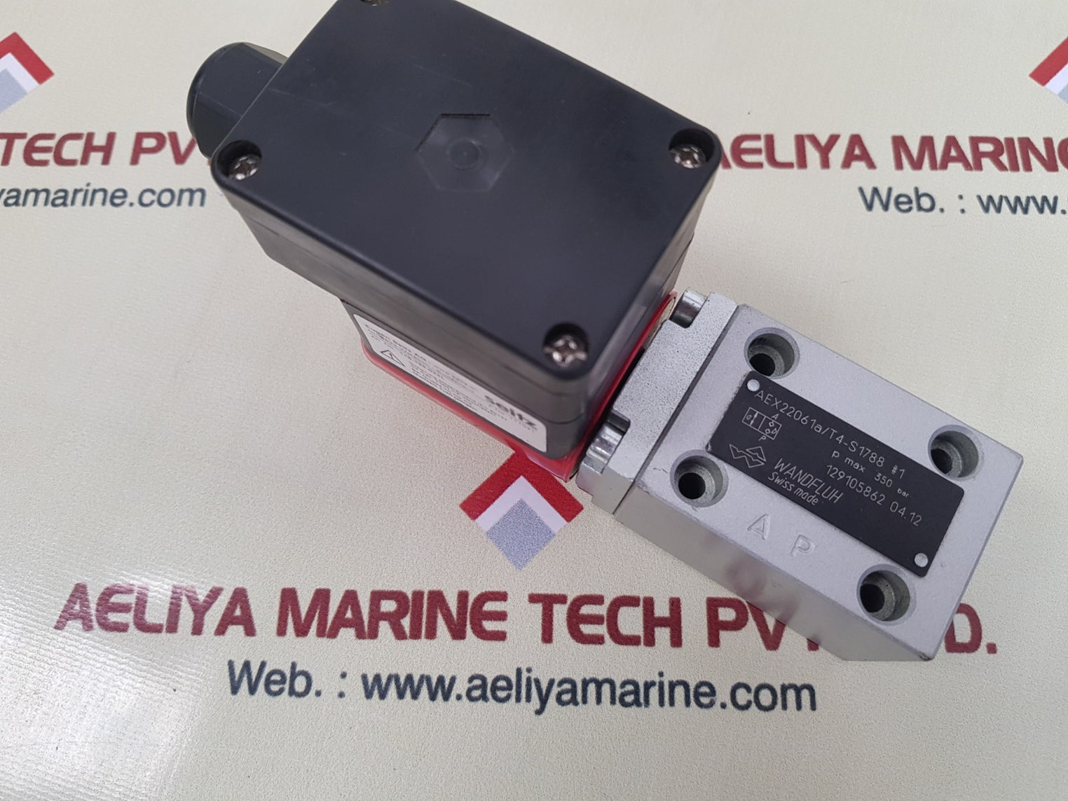 Wandfluh aex22061a/t4-s1788 directional valve with eugen seitz 118-195-024l coil