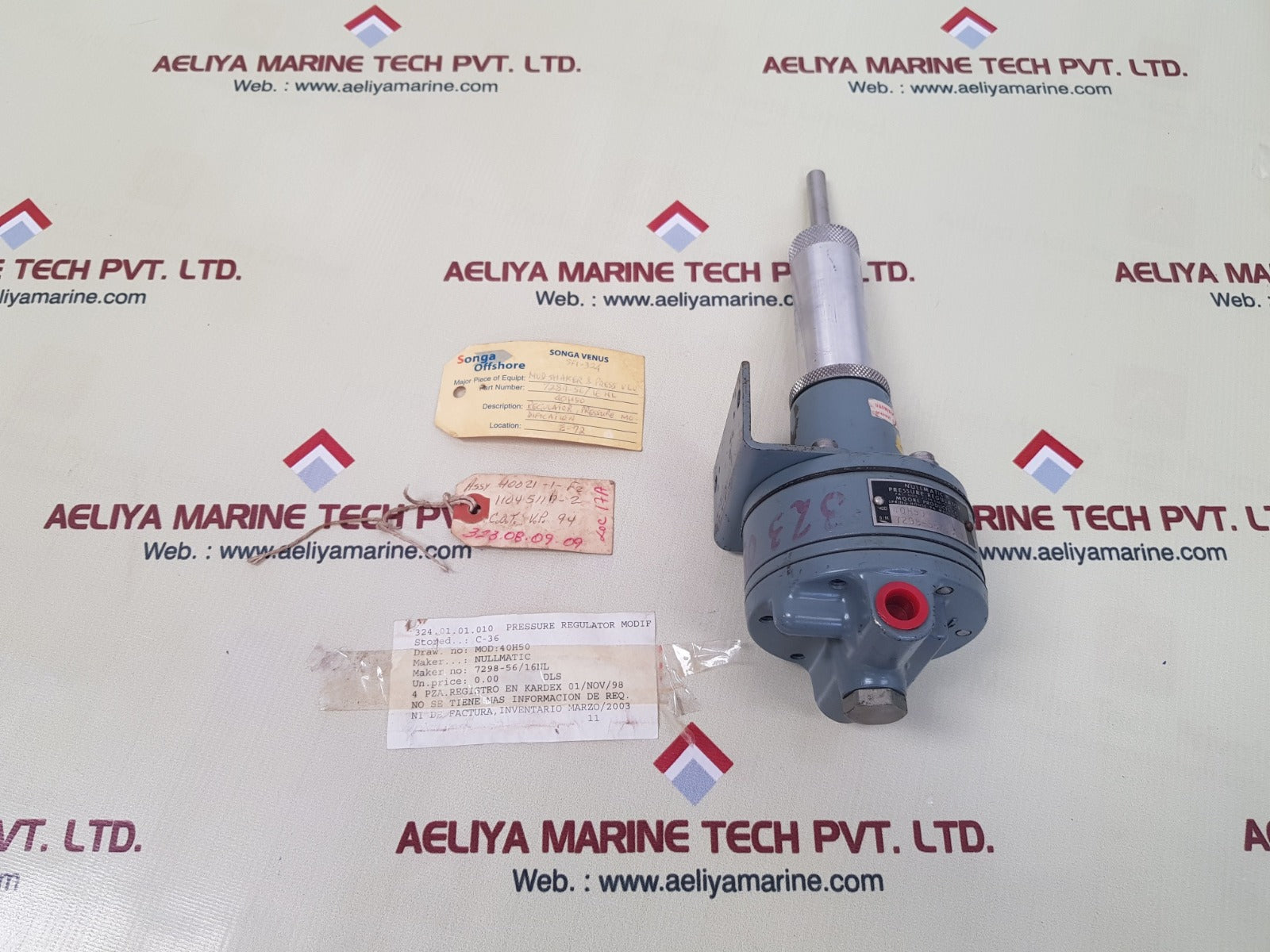 Moore nullmatic 40h50 pressure regulator 7289-56/16 nl 