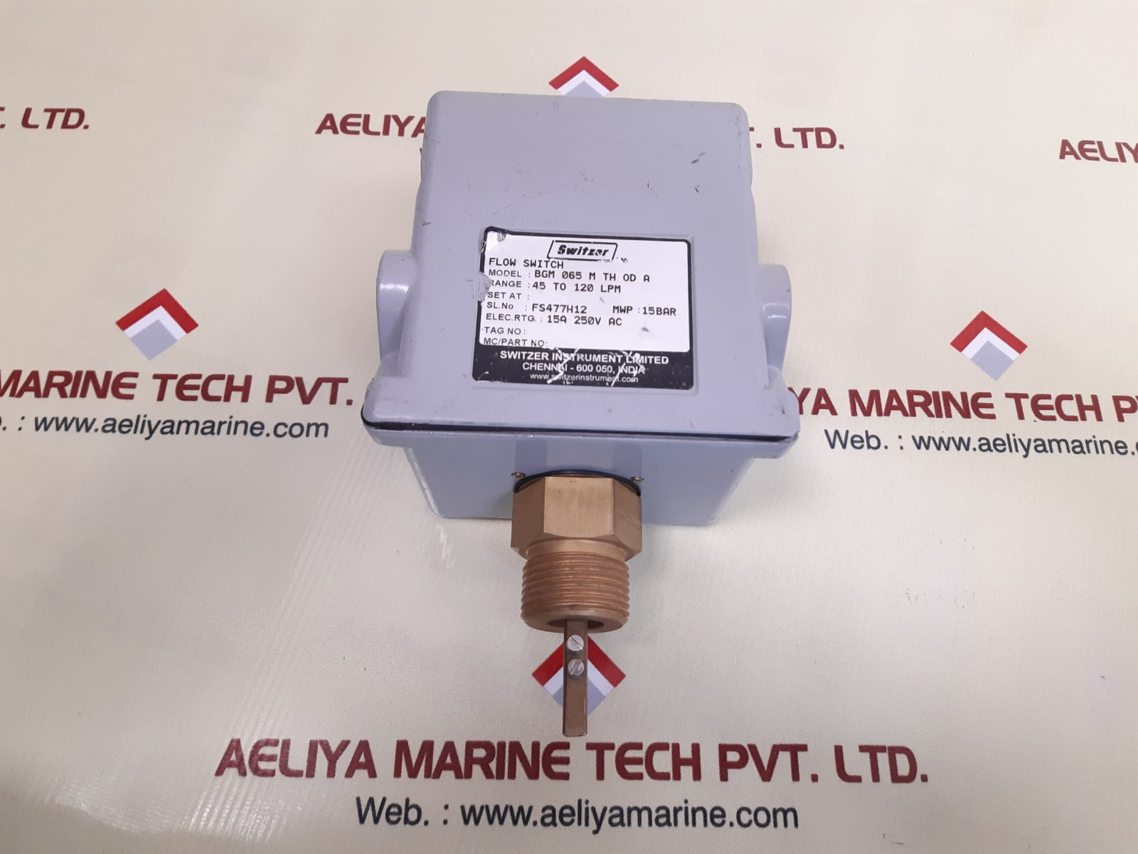 Switzer bgm 065 m th od a flow switch
