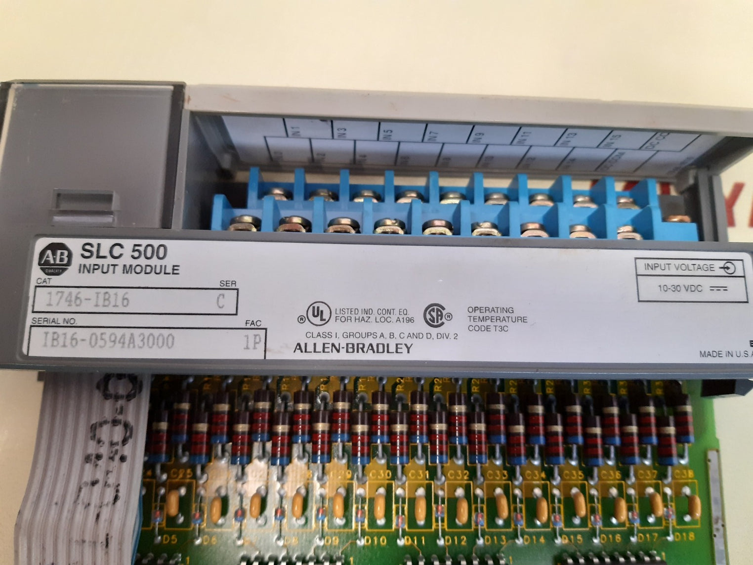 Allen-bradley 1746-ib16 ser c slc 500 input module 