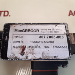 Macgregor 387 7053-803 pressure switch