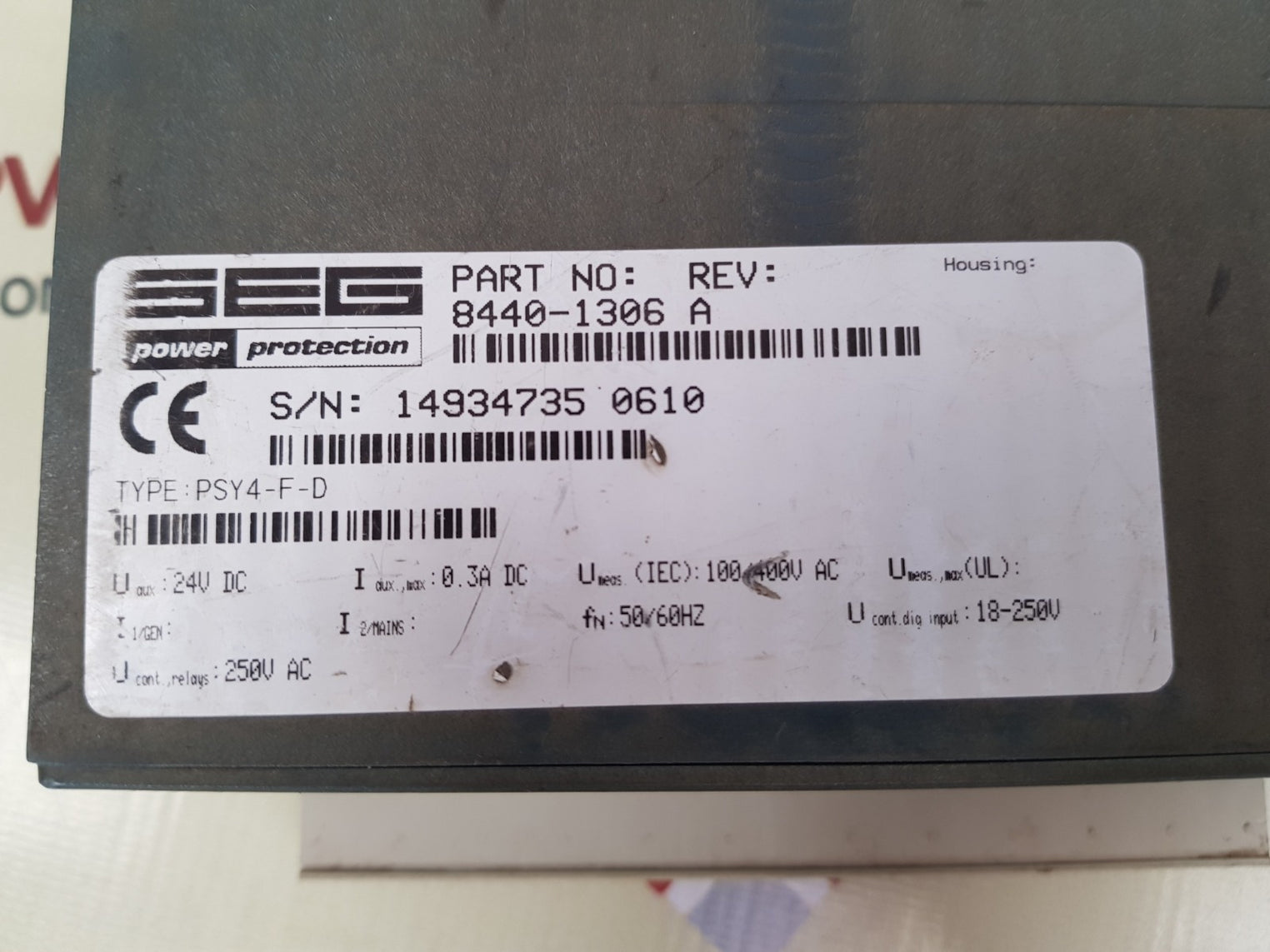 Seg psy4-f-d power protection 8440-1306 ser.a