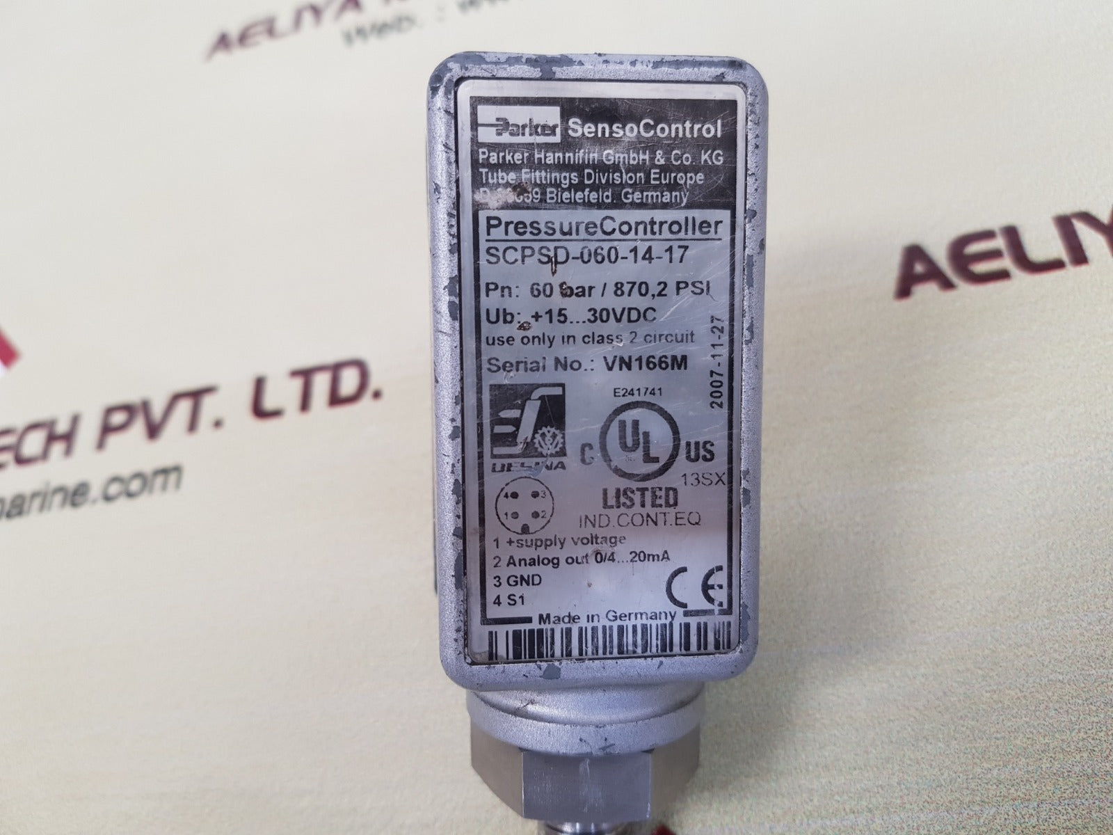 Parker scpsd-060-14-17 pressure sensor controller