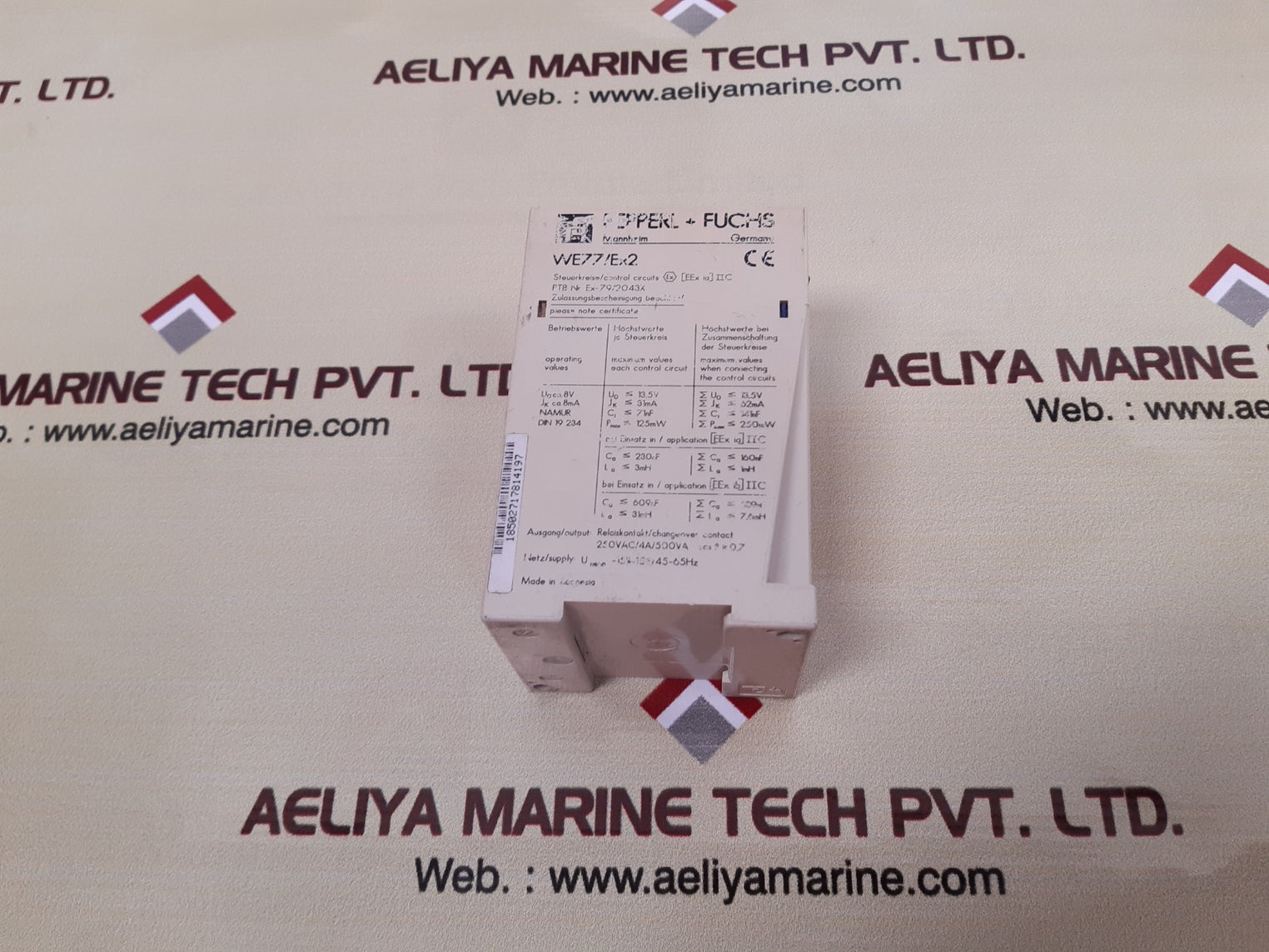 Pepperl+fuchs we77/ex2 safety relay