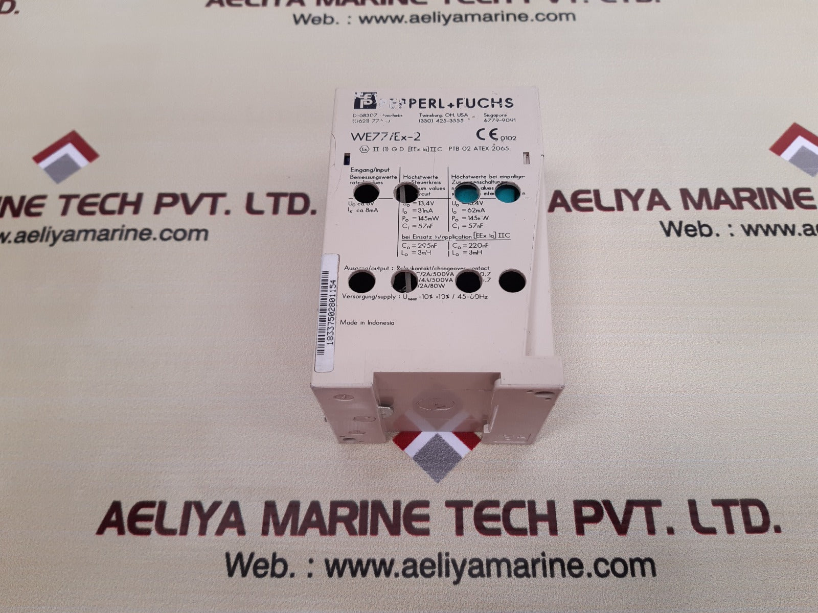 Pepperl+fuchs we77/ex-2 safety relay 129200