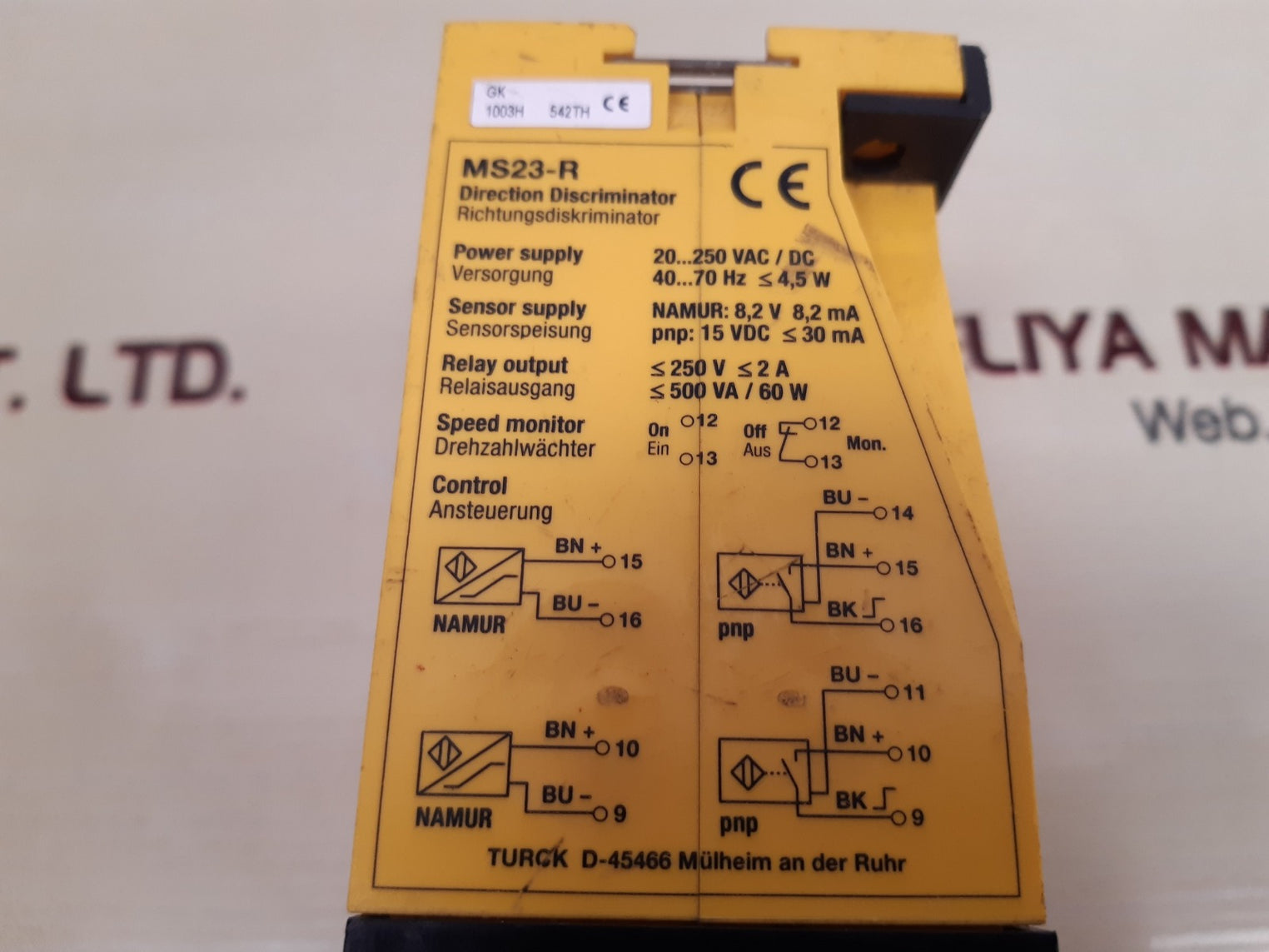 Turck ms23-r multi safe direction discriminator Used