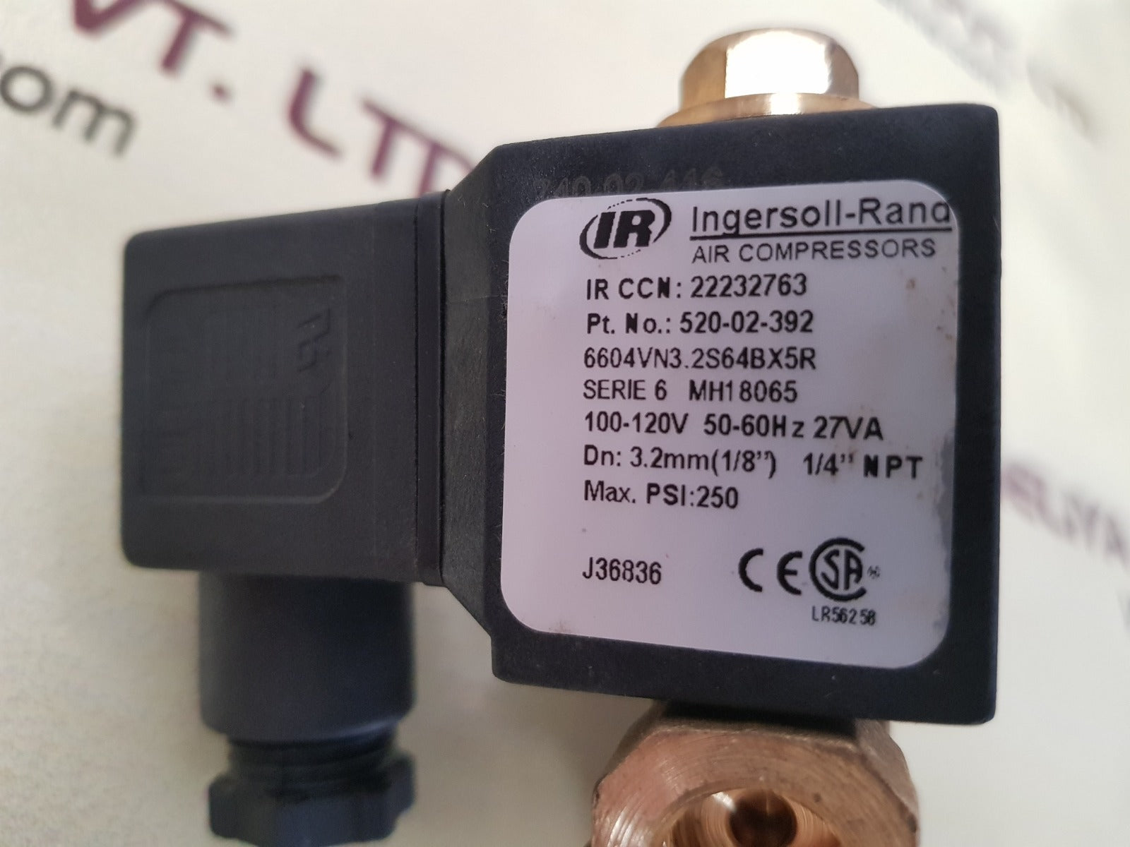 Ingersoll-rand 22232763 drain valve 520-02-392