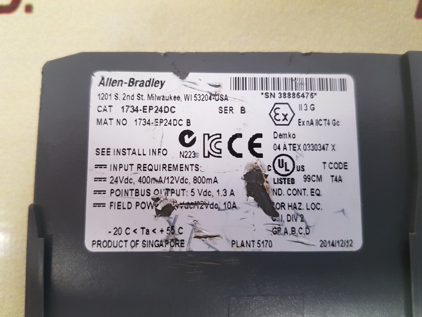 Allen-bradley 1734-ep24dc ser b expantion module