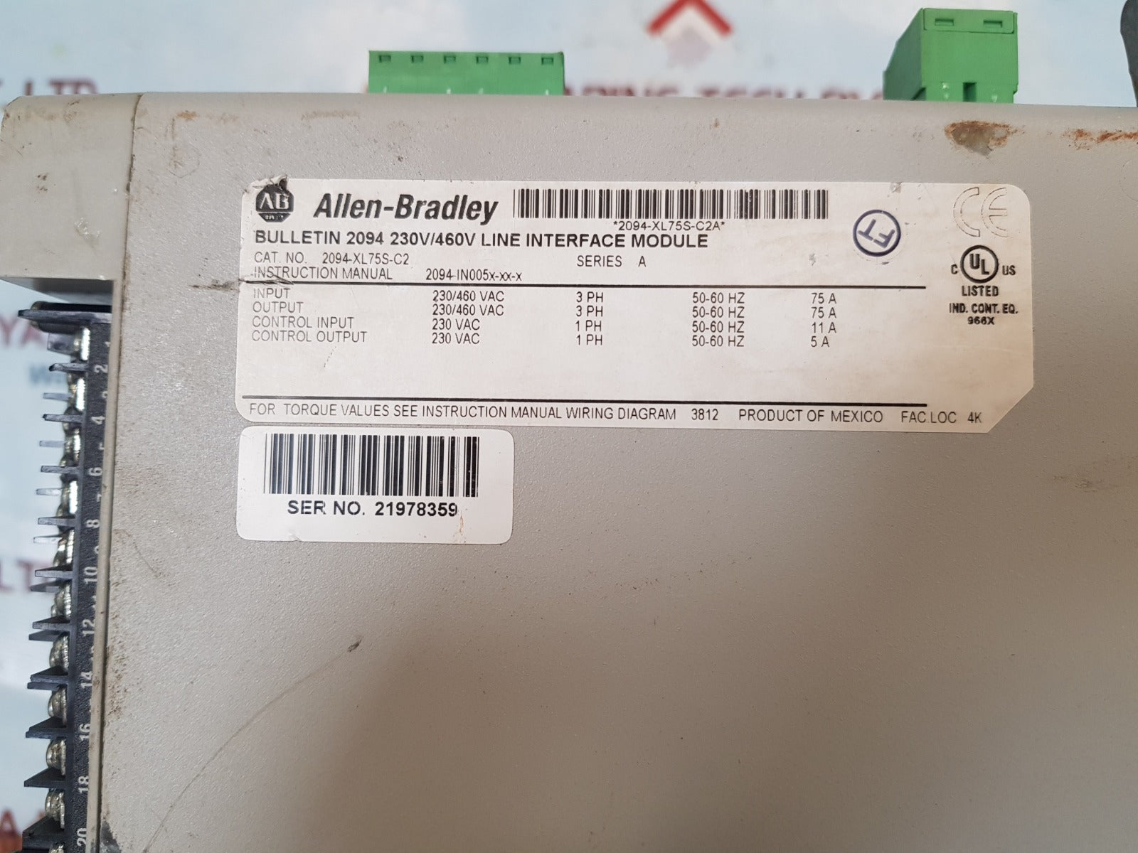 Allen-bradley 2094-xl75s-c2 series a line interface module