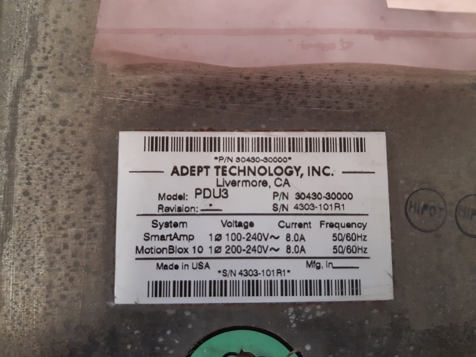 Adept pdu3 power distribution unit 30430-30000 