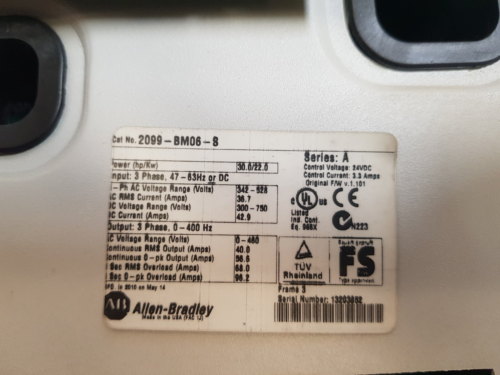 Allen-bradley 2099-bm06-s kinetix 7000 ser a guard motion servo drive