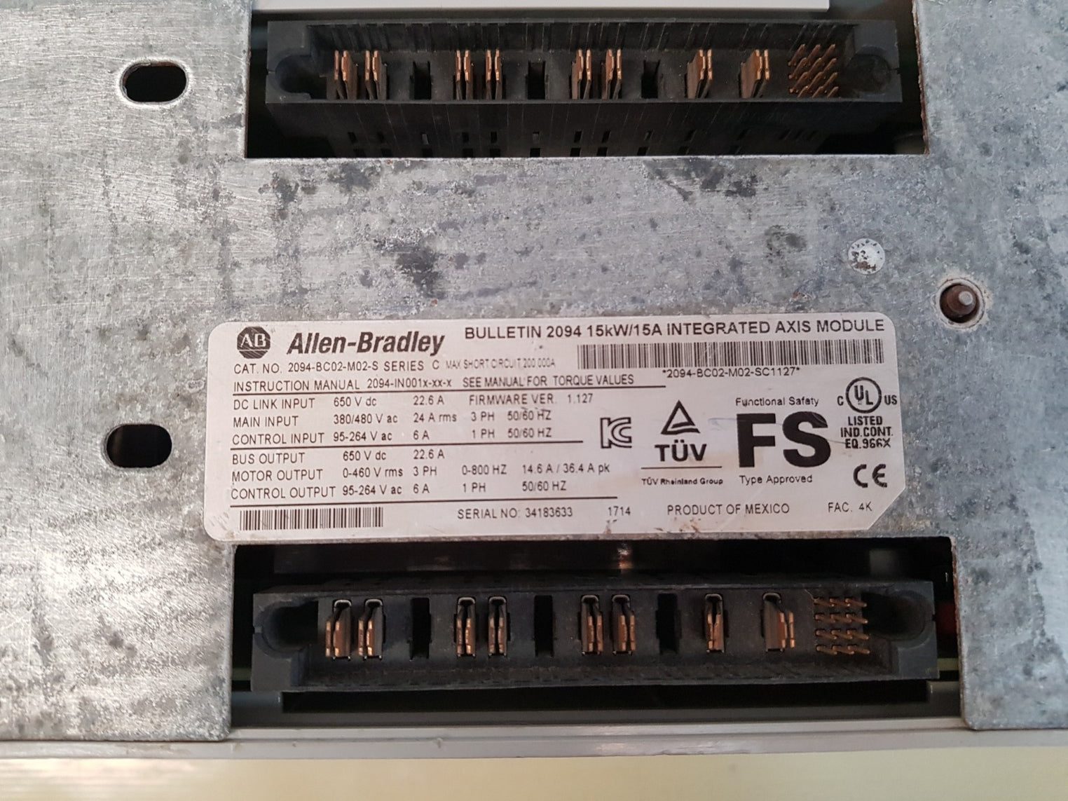 Allen-bradley 2094-bc02-m02-s integrated axis module ser c 