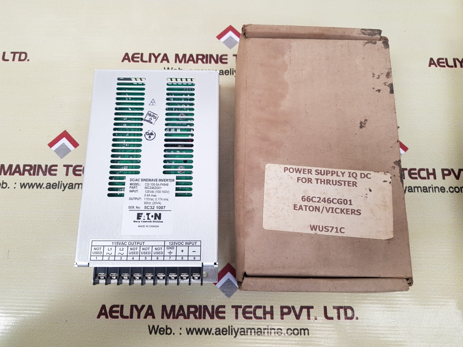 Eaton csi 100-5a-p4948 dc/ ac sinewave inverter 66c246cg01 
