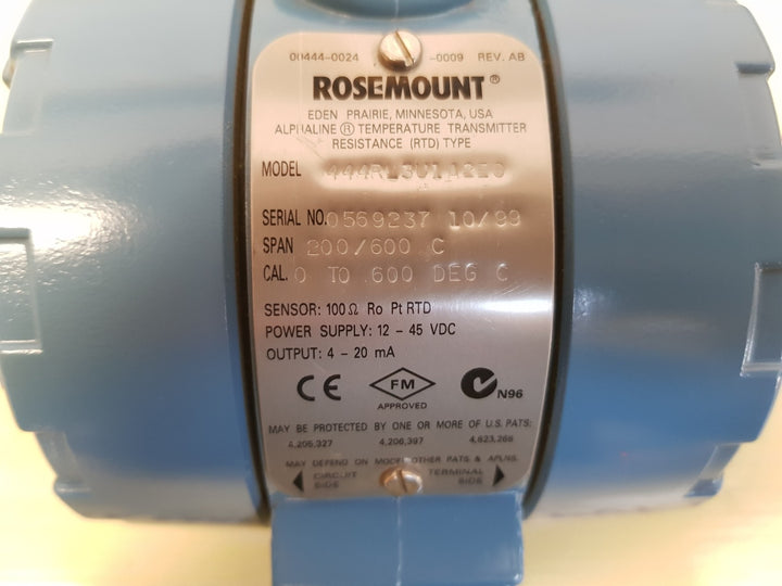 Rosemount 444rl3u1a2e8 alphaline temperature transmitter