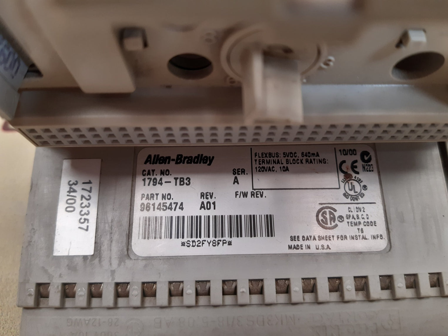 Allen-bradley 1794-tb3 ser.a terminal block 96145474