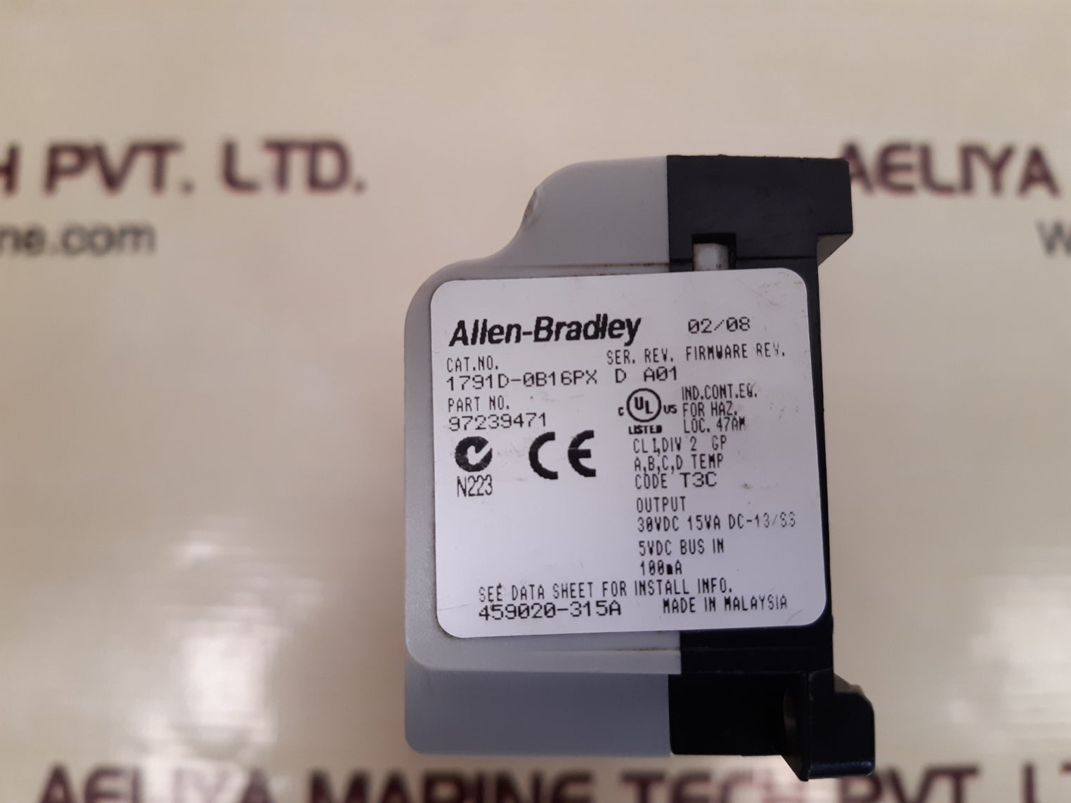 Allen-bradley 1791d-0b16px compact block output base ser D 