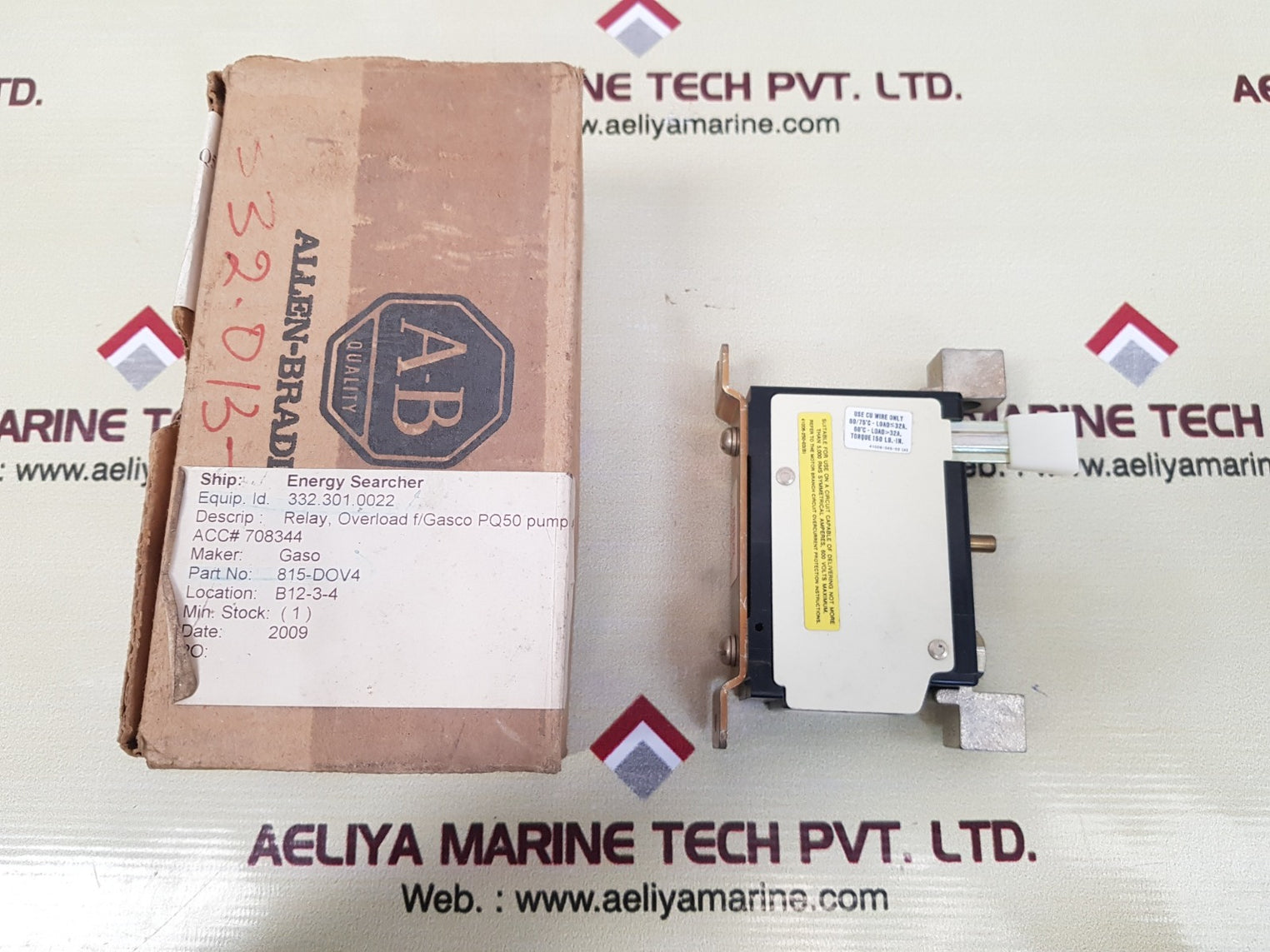 Allen-bradley 815-d0v4 overload relay ser K