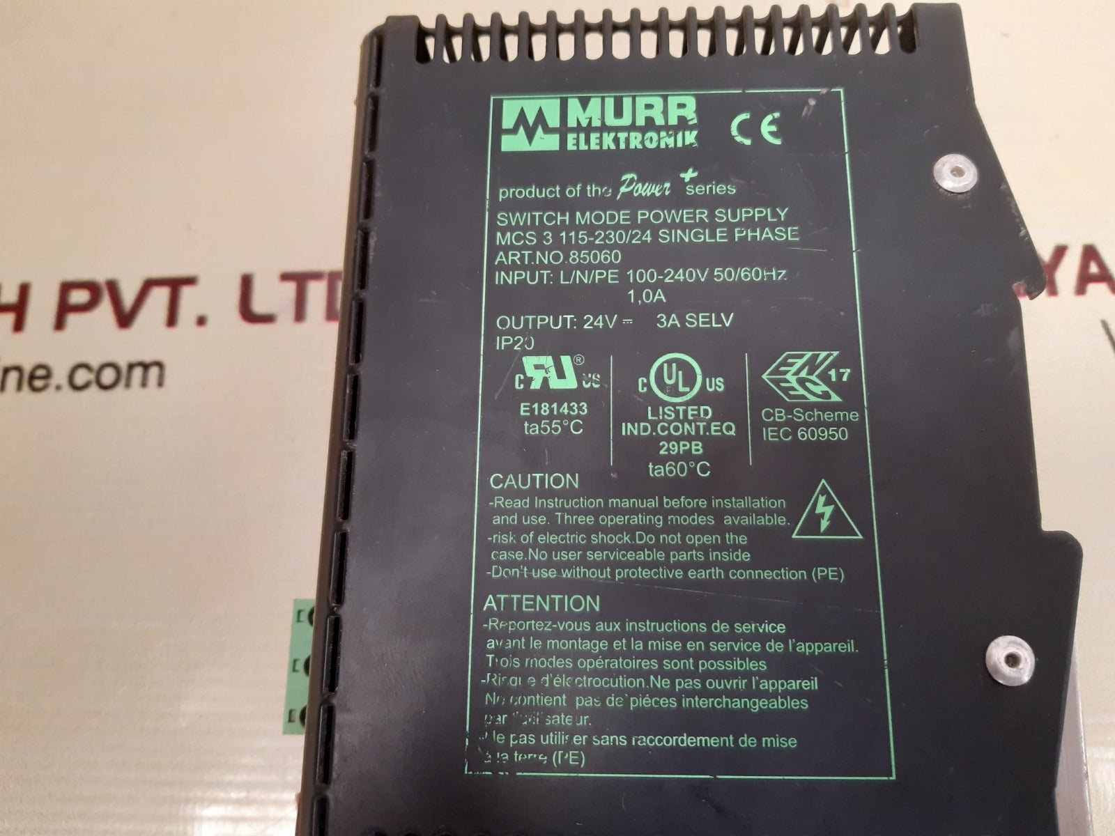 Murr mcs 3 115-230/24 switch mode power supply 85060