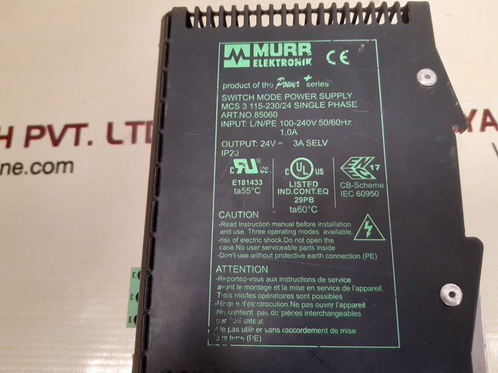 Murr mcs 3 115-230/24 switch mode power supply 85060