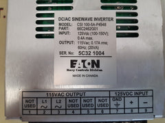 Eaton csi 100-5a-p4948 dc/ac sinewave inverter 