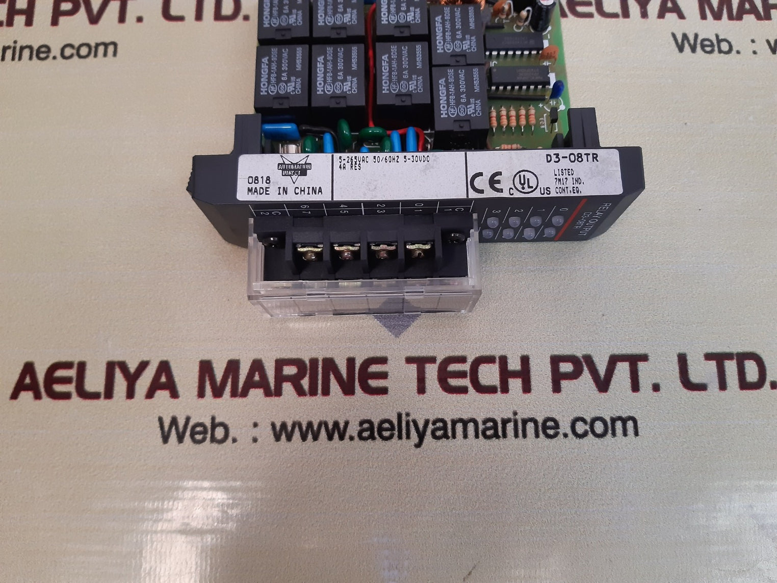 Automation direct d3-08tr relay output module 5-265vac 50/60hz 