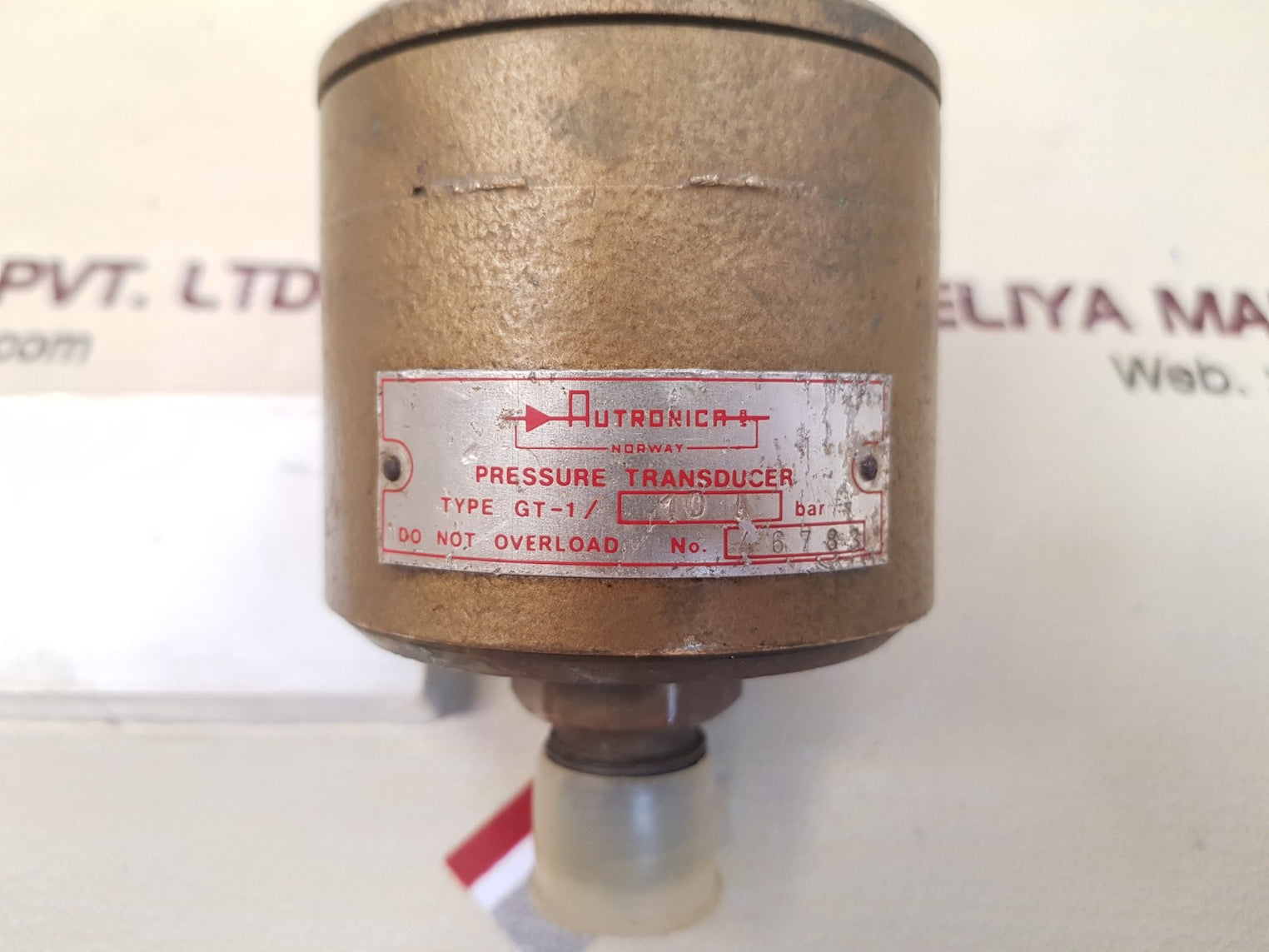 Autronica gt-1/10 bar pressure transducer