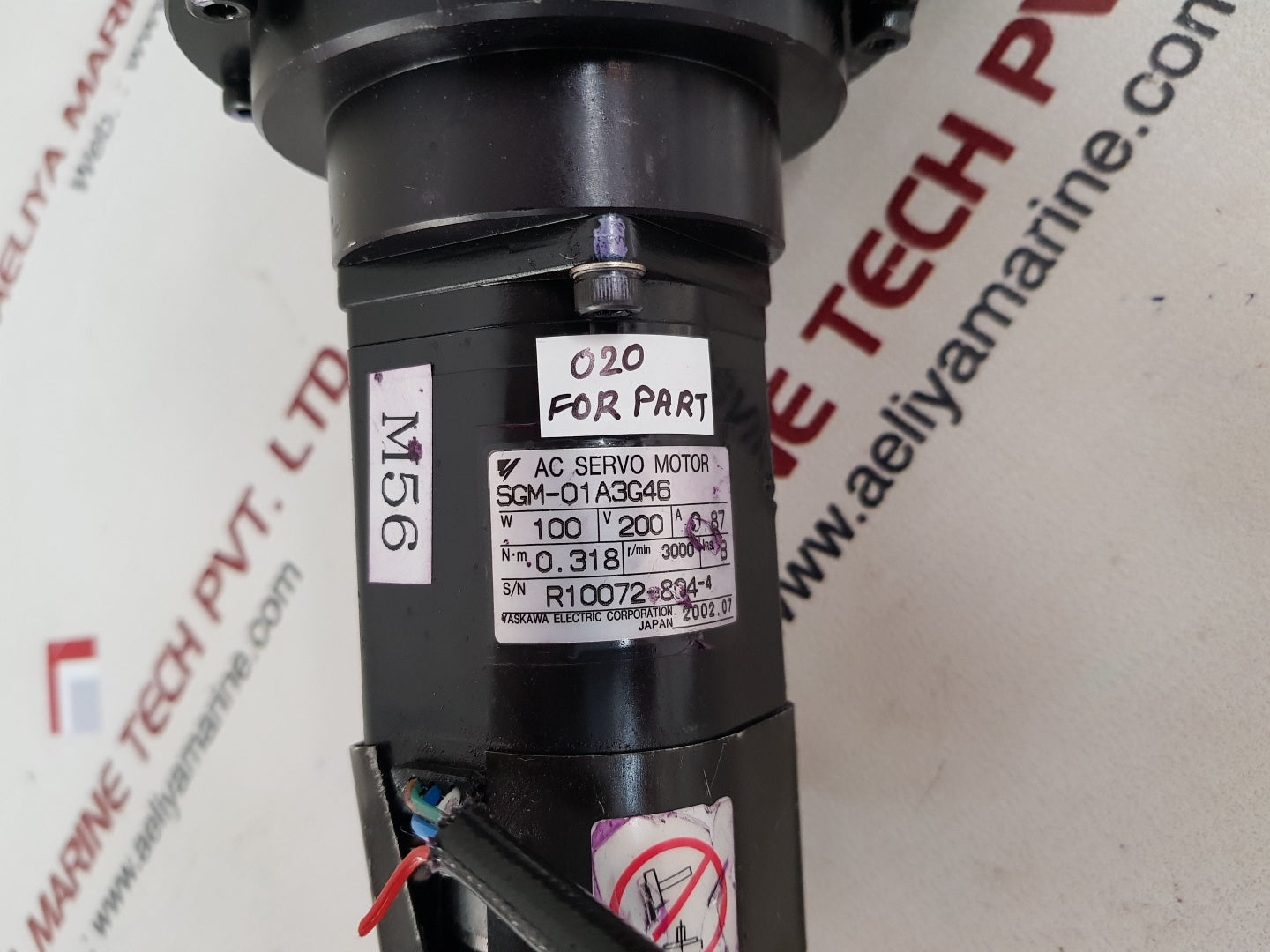 Yaskawa sgm-01a3g46 ac servo motor with hd cp-20a-33-j604a-sp for part