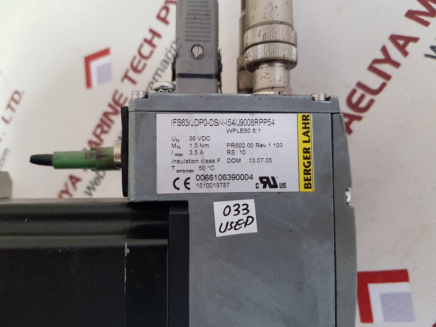 Berger lahr ifs63/2dp0-ds/i-i54/j9008rpp54 motor with neugart wple80