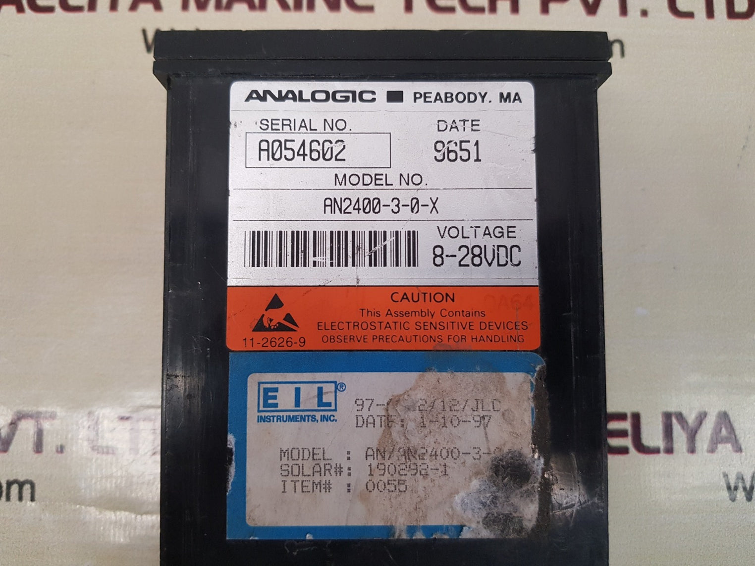 Analogic an2400-3-0-x voltage/current controller panel meter