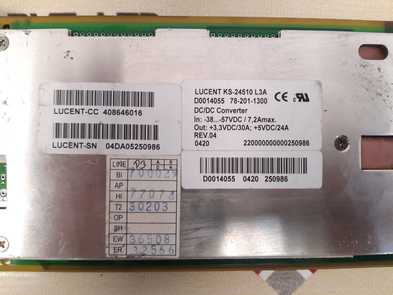 Lucent cpc-a power converter 48v 