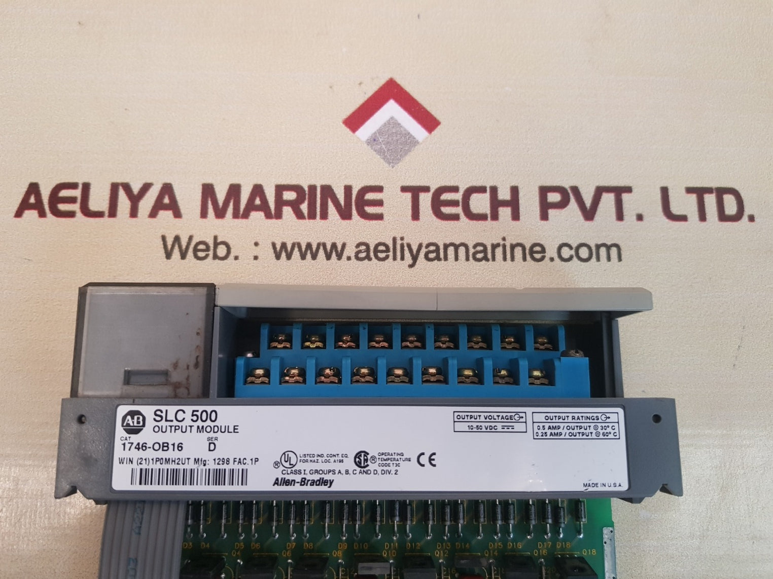 Allen bradley 1746-ob16 ser d slc 500 output module