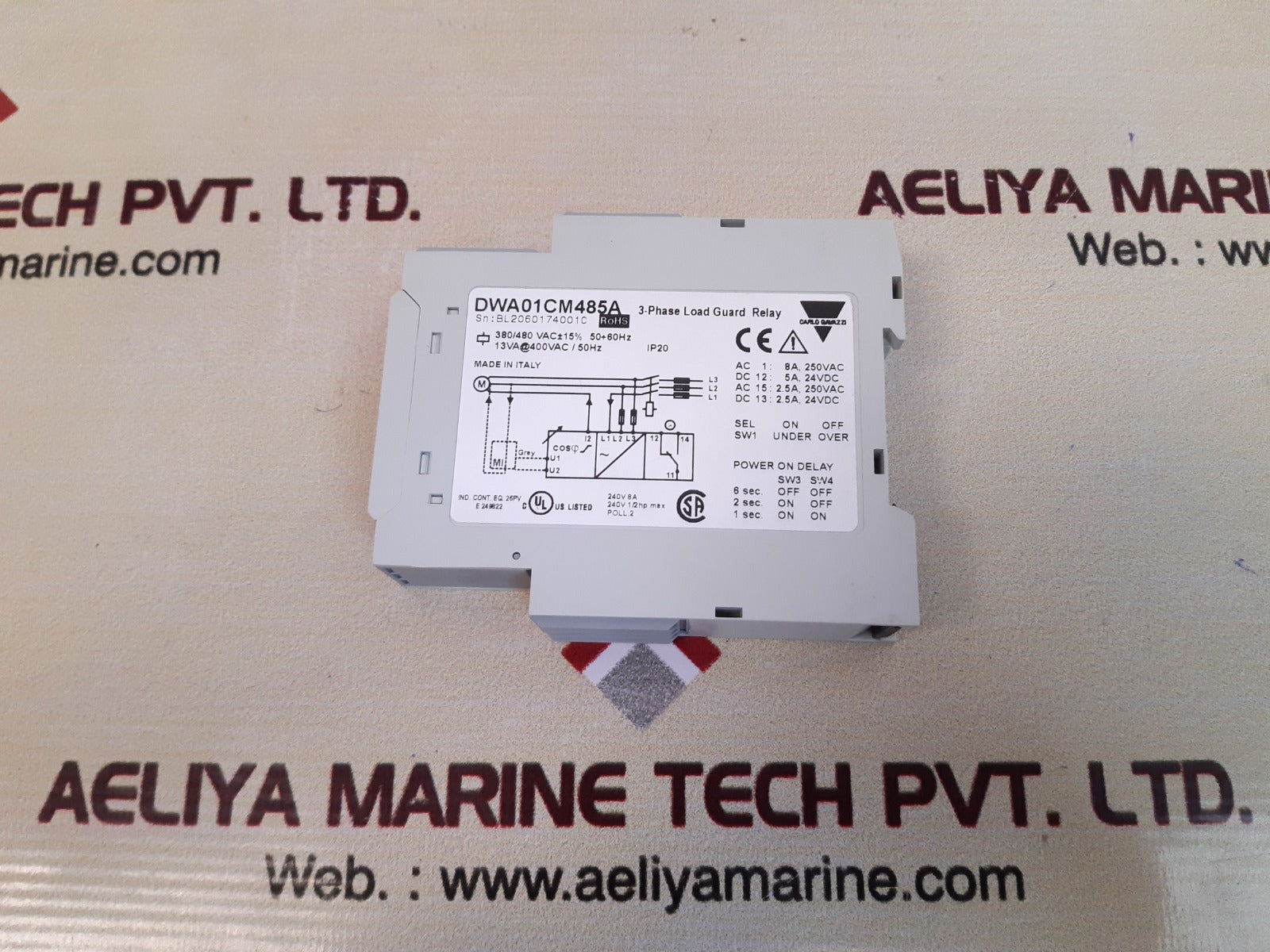 Carlo gavazzi dwa01cm485a  3-phase load guard relay