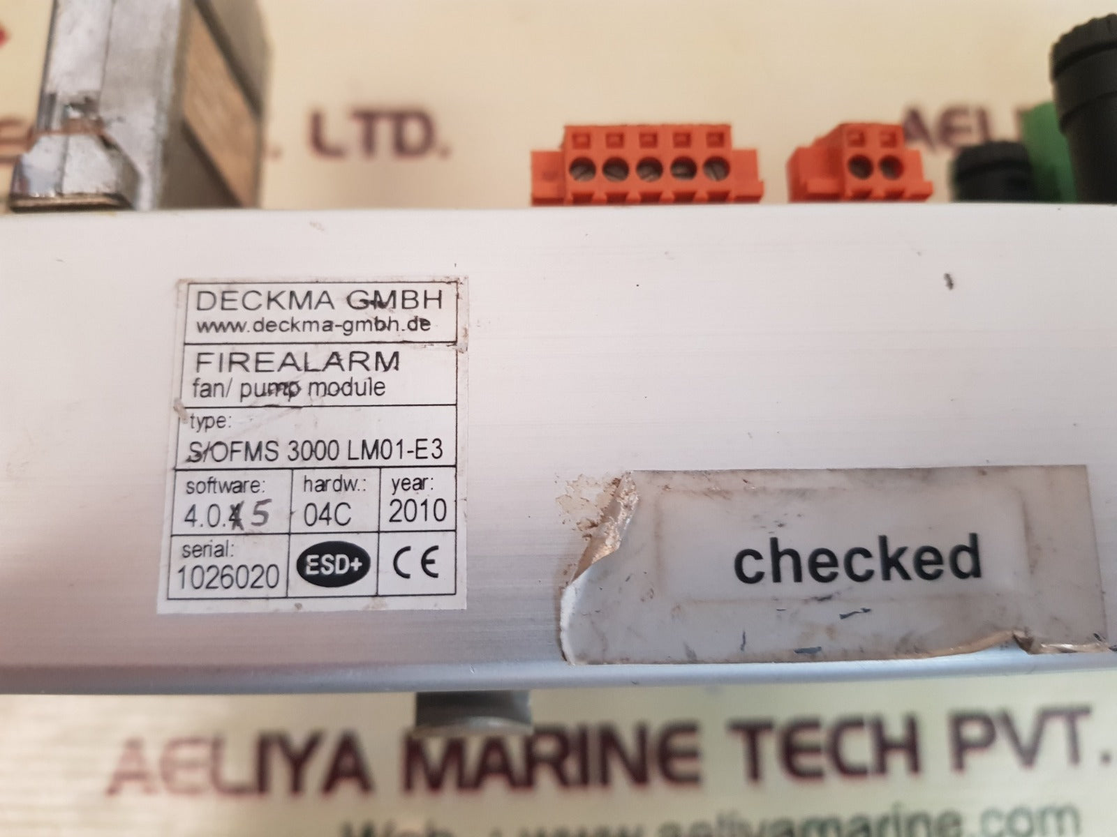 Deckma s/ofms 3000 lm01-e3 firealarm fan/pump module software. 4.0.5