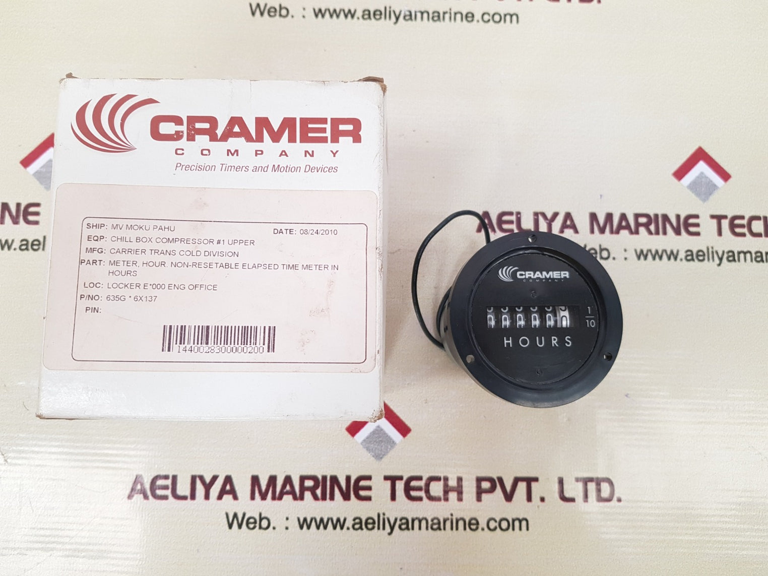 Cramer 635g hour time meter 